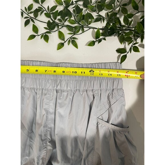 Free People FP Movement Get Your Flirt On Shorts Wide Waist Arctic Mist Gray M - Picture 10 of 16